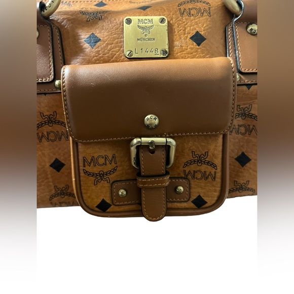 Authentic MCM Visetos Small Boston Bag - Picture 2 of 6
